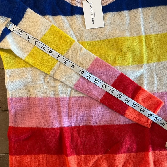 100% Cashmere striped crew neck sweater - Picture 3 of 4